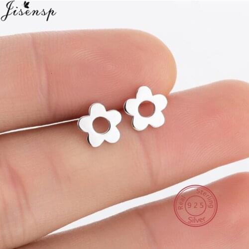 925 Sterling Silver Daisy Flower Earrings Women Christmas Accessories Bohemia Snowflake Stud Earring Kids Jewelry Allergy Free