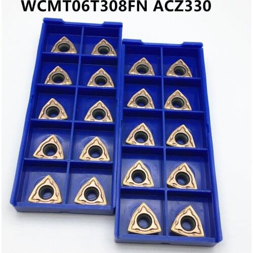 10pcs cutting tool WCMT06T308 FN ACZ330 trampoline turning cnc lathe tool U-type violent drill bit wcmt 06t308 carbide insert