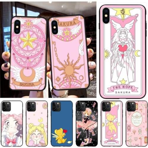 Cardcaptor Sakura Magic wand Moon Phone Case For iphone 12 11 Pro Max Mini XS Max 8 7 6 6S Plus X 5S SE 2020 XR Cover