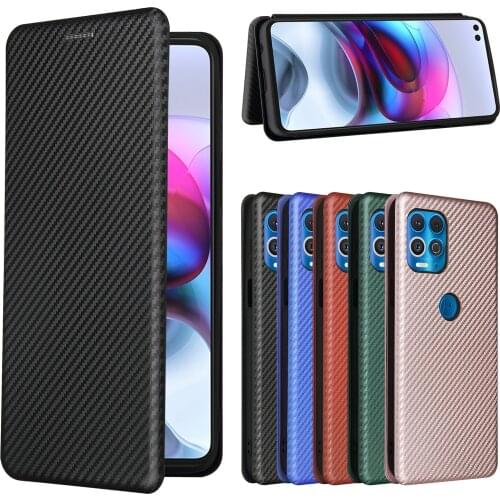 For Motorola Moto G100 Case Carbon Fiber Flip Leather Case For Motorola Moto G100 Business Magnetic Wallet Card Slot Slim Cover
