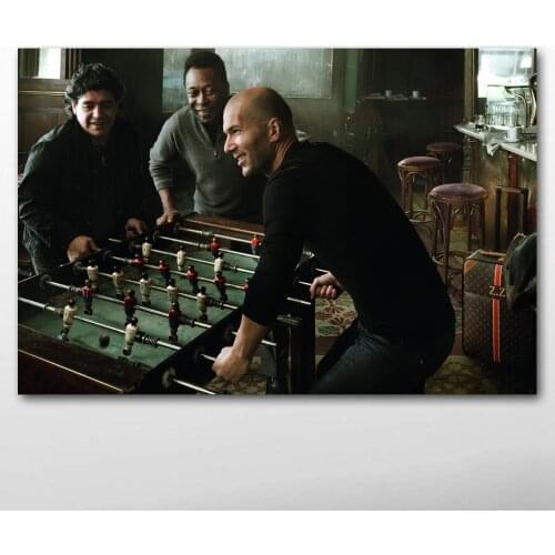 Decorative paintings Zidane Maradona and Pele Soccer Celebrities Wall Art Posters and Prints Canvas Art For Living Room Decor