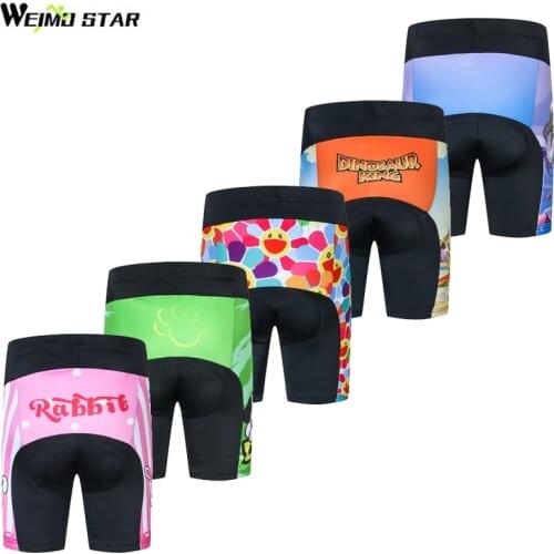 Weimostar Kids 3D Padded Cycling Shorts Boys Girls Shockproof MTB Road Bike Shorts Children Bicycle Short Tights Ciclismo S-XXL