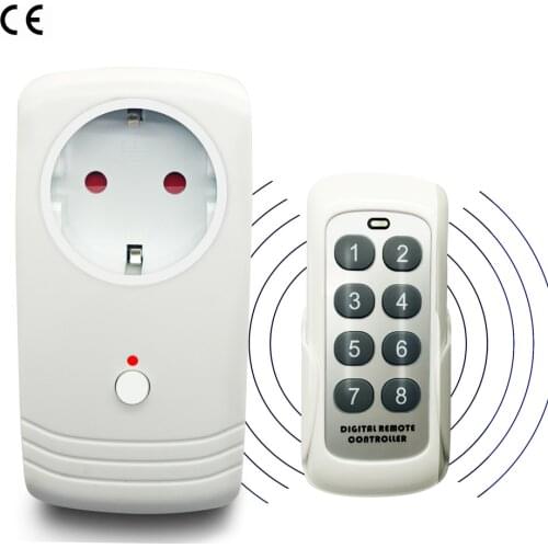 EU 433.92 MHz RF Plug Remote Power Socket Wireless Intelligent Smart Electrical Remote Control Switch For Russian Spain