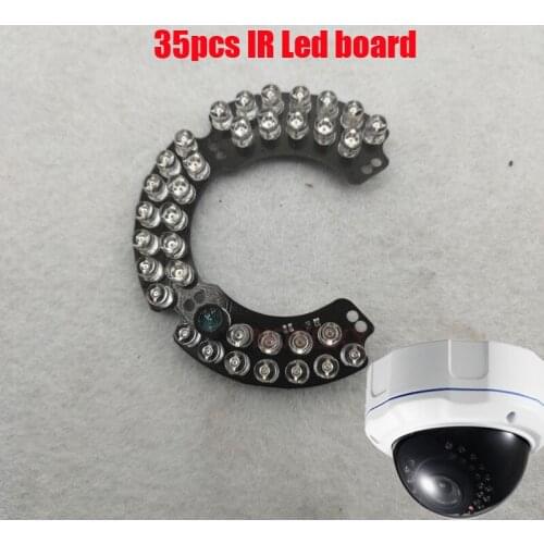 Infrared light board 35pcs 5mm 12mil power LED IR 15 Meters DC 12V PCB Board for CCTV Dome Camera Case