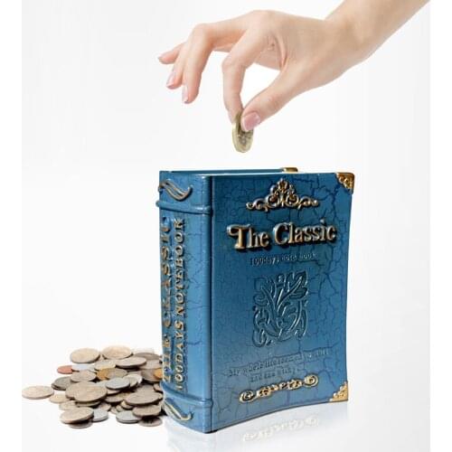 Creative Art books Money Boxes Cute resin piggy bank Personalized simulation book