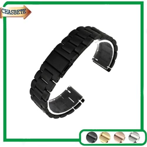 Stainless Steel Watch Band for Orient 18mm 20mm 22mm 23mm 24mm Men Women Metal Strap Belt Wrist Loop Bracelet Black Silver + Pin
