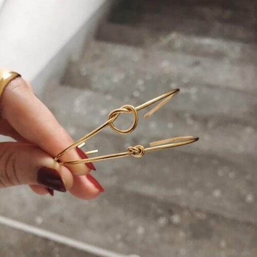 MODAGIRL Stainless Steel Adjustable Size Bracelet Gold Infinity Love Knot Bangles for Women Friendship Minimalist Jewelry