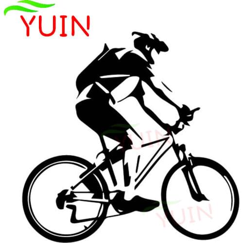 Subtle Bike Cool Car Sticker High Quality Fashion Window Decoration PVC Waterproof Sunscreen Decal Black/White/Red/Laser/Silver