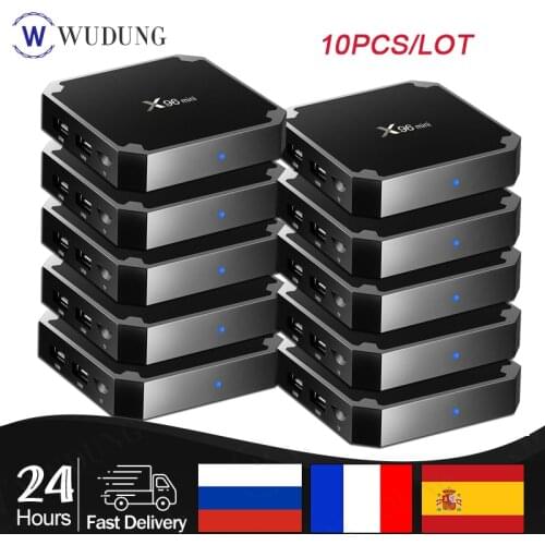 Wholesale 10PCS 2021 X96MINI Android 9.0 Smart TV Box S905W Quad Core 4K 1080P Full HD Media Player 64 bit X96mini Set-Top Box
