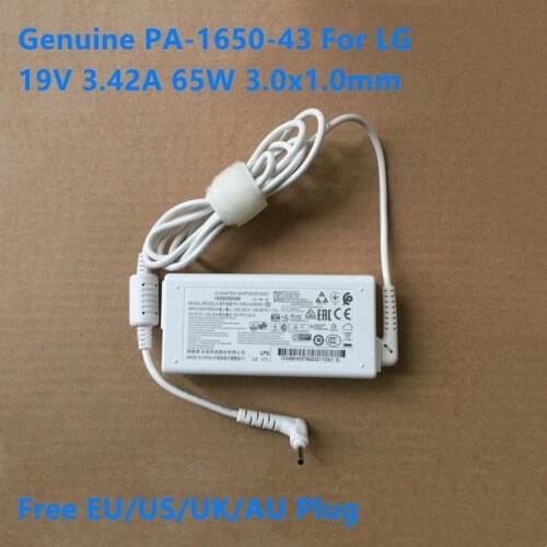 Genuine PA-1650-43 19V 3.42A 65W Laptop Power Adapter Charger For LG Gram 13Z 15Z970 14Z970 14Z950 15Z975 13Z975 15Z980 15Z96