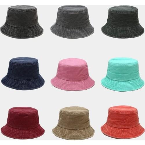 Hot Selling Bucket Hat Cotton Retro Fisherman Hat Trendy Summer Outdoor Hiking Hat Sun Protection Hat Unisex Panama Bob Cap