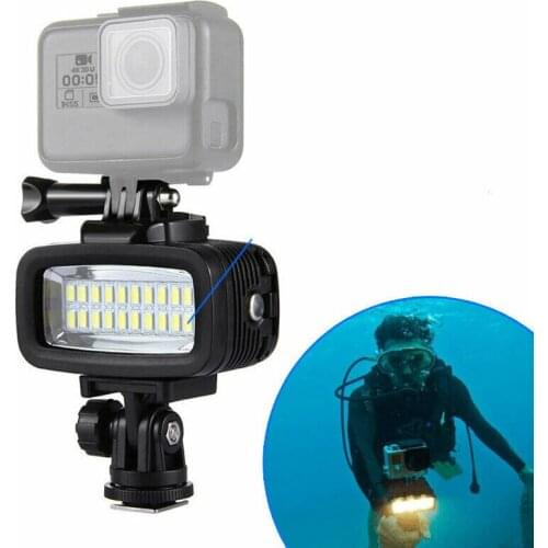 Underwater Waterproof Diving Light LED Mount For Gopro Hero 8 7 6 5 4 SJCAM SJ5000 Xiaomi yi Light Lamp Flashlight Suptig