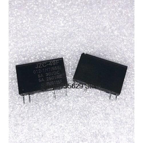 5Pcs/Lot JZC-49F/012-1H1(555) JZC-49F JZC-49F-012 12VDC 4 Relay