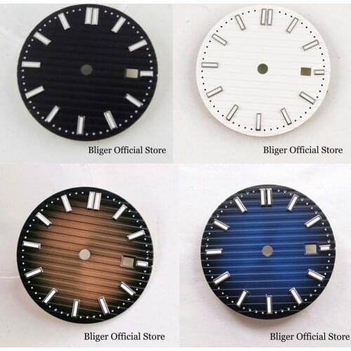 4 Colors BLIGER Sterile 31.7mm Watch Dial With Date Window fit MIYOTA Automatic Movement