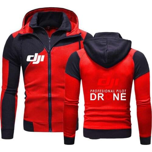 DJI Professional Pilot Drone Logo New Men Sweatshirt Hoody Spring Fleece Cotton Zipper Hoodies Harajuku Male Clothing Jackets