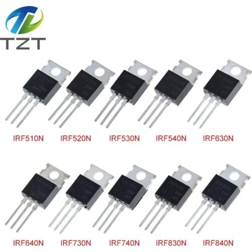 10PCS IRF510 IRF520 IRF530 IRF540 IRF630 IRF640 IRF730 IRF740 IRF830 IRF840 Transistor TO-220 TO220