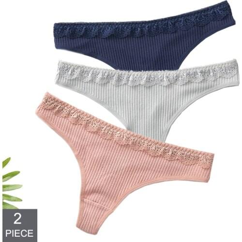 Seamless Women Pantys Girls Cotton Thongs Lace Panties M-XL Multi-Pack G-String Soft Ladies Briefs Low-Rise Sexy Underwear New