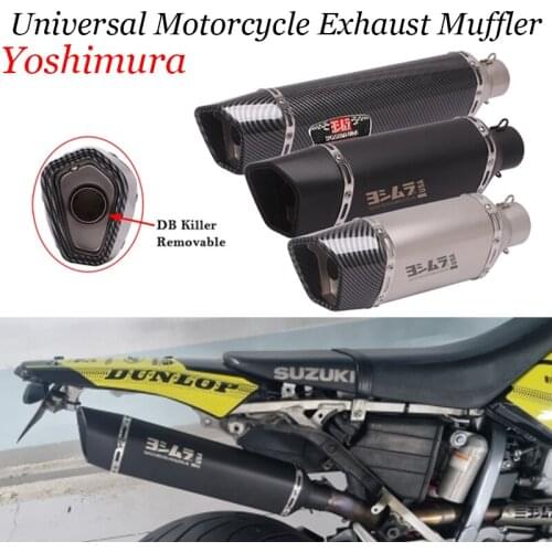 Universal Motorcycle 51MM Yoshimura Exhaust Pipe Escape Modify Moto Scooter Muffler DB Killer Remova For S1000rr 390 MT07 MT09