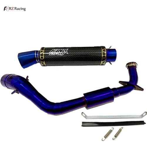 Exhaust pipe motorcycle muffler blue carbon fiber exhaust pipe For Yamaha NVX155