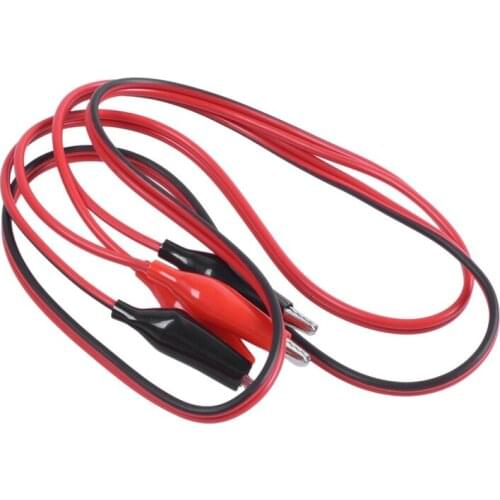 WSFS Hot 2 x 92 cm dual double ended probe cayman alligator clip cable