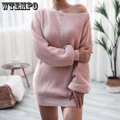 Женские пуловеры с открытыми плечами WTEMPO China At AliExpress