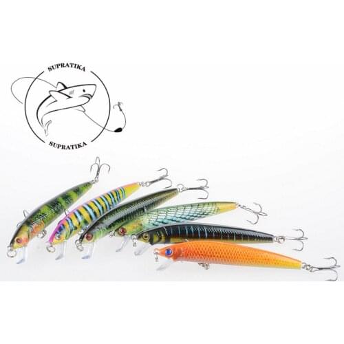 1Pcs Lifelike Minnow Fishing Baits Lure 9.5cm/8.5g Crankbait Artificial Hard Pescaria Isca with 6# Hooks Wobblers for Fishing