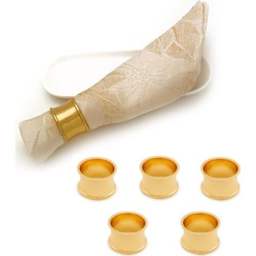 12 pcs Concave Napkin Rings for Wedding Party Christmas Hotel Kitchen Napkin Ring Holder Dinner Table Decoration