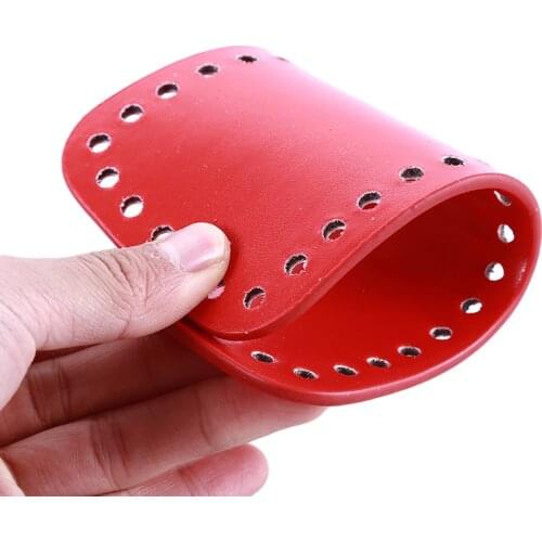18x8cm Rectangle Bottom Replacement for Crochet Knitting Bag PU Leather Bottom with Holes Diy Bag Bottom Bag Accessories KZBT017
