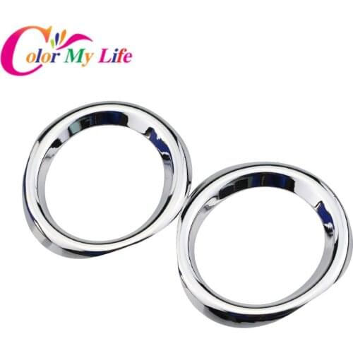 Color My Life for Toyota CHR C-HR 2017 - 2020 2Pcs/Set High Quality ABS Chrome Car Front Fog Light Lamp Cover Trim Stickers