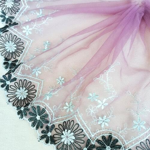 4 Yards Sewing Ribbon Lace Trim Dress DIY Garment Curtains Accessories Flowers Embroidered Fabric 219