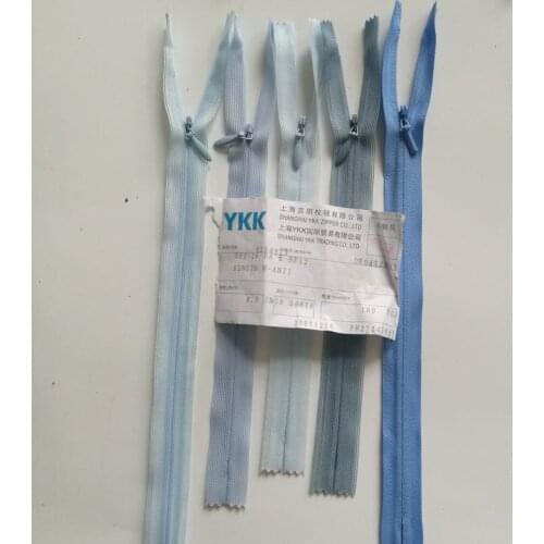 30pcs/lot Sky Blue Gray YKK Invisible Lace Zipper Dress Skirt Pants Shirt Pocket Bag Sewing Notions Tailoring Accessories