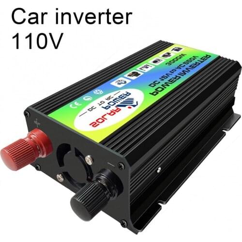 45% Hot Sales!!! 3000W DC 12V to AC 110V Dual USB Charger Adapter Car Power Inverter Converter