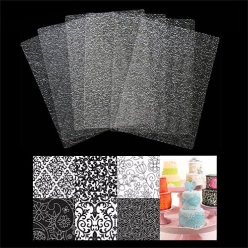 6pcs/set Texture Mat Cake Mould Bakeware Accessories Cake Decoration Embossing Pad For Cookie Baking Wedding Cake Tools