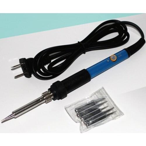 220V 110V 60WNew Adjustable Temperature Electric Soldering Iron Welding Solder Rework Station Heat Pencil 5pcs Tips Repair Tool