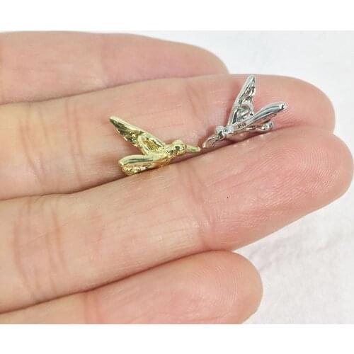 Eruifa 20pcs 15mm Bird Coin Zinc Alloy Necklace,Earring Bracelet Jewelry DIY Handmade 2 Colors