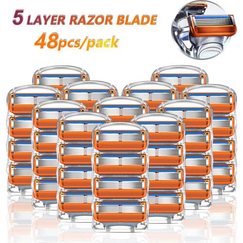 Razor Blades Shaving Cassettes For Gillette Fusion 5 Face Shaver Case For Men Replacemet Razor Heads Set Shave Blades For Beard