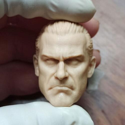 Hot Sales 1/6th Male Frank Castle Punish Head Sculpture Unpainted White Color For 12inch DIY Figures Collectable
