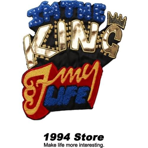 Large Size Fashion Towel Embroidery Patch DIY Dress T-Shirt Jacket Handbags Hats Decorative Badges Custom Sewing Accessories