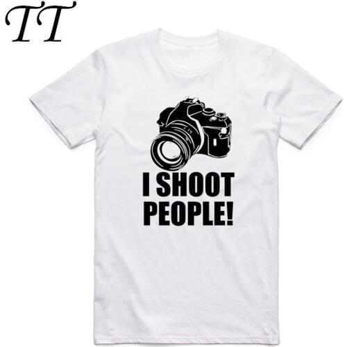2019 Men Print Camera Photography Photograph Photo T Shirt O-Neck Short Sleeve Summer Casual I Shoot People T-shirt HCP944