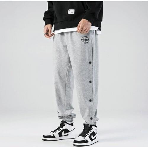 Mens wear 2020 fall new sports casual pants mens trend loose pendant button pants men pants