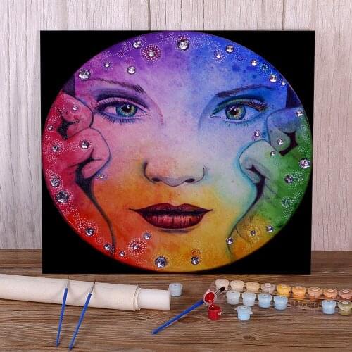 Natural Scenery Jewel DIY Painting By Numbers Package Oil Paints 40*50 Oil Painting Home Decoration Kids Drawing