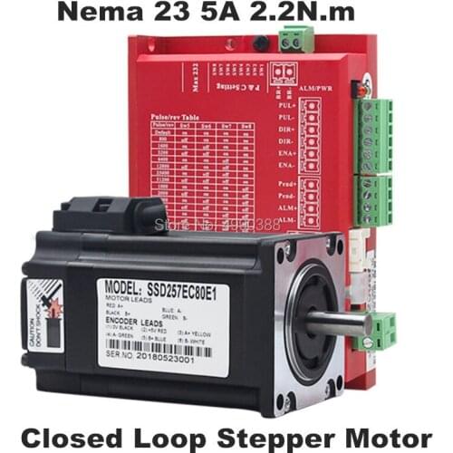 Nema 23 2.2N.m Closed Loop Stepper Motor kits 2.0 Nm 285Oz-in Nema23 stepper motor and drivers / servo motor kits