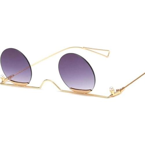 New Arrival Punk Mirror Small Round Sunglasses Luxury Brand Fashion Cute Sexy Shades Reflective Designer Female Sun Glasses
