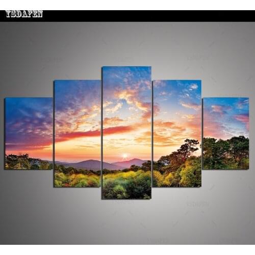 Op de muur HD print olieverf Film modulaire foto Scenery poster kind room decor woondecoratie 5 stks canvas art z299