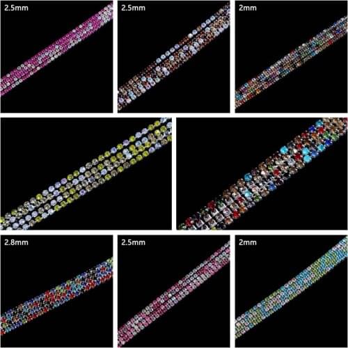 Prajna 1Yard Glass Strass Crystals Rhinestone Chain Bottom Sew On Cup Chains DIY Rhinestones For Fabric Dress Decoration Crafts