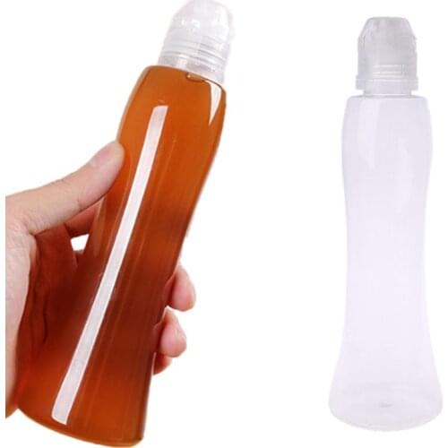 Kitchen 380g Empty Plastic Squeeze Bottle Condiment Dispenser Reusable Container For Portable Travel Salad Sauce Ketchup Honey