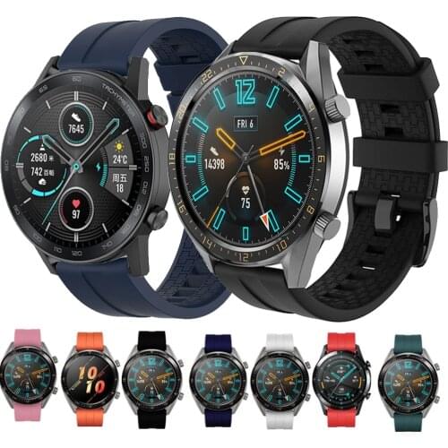 22mm Silicagel For Huawei Watch gt 2 Band 46mm Straps For Galaxy Active 46mm HONOR Magic strap Bracelet GT2 Wristwatch Watchband