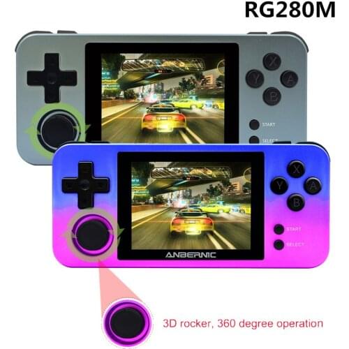 RG280M Handheld Game Player 3.5 Inch screen Metal Shell Open Source System retro ps1 arcade 3D games Portable Game console