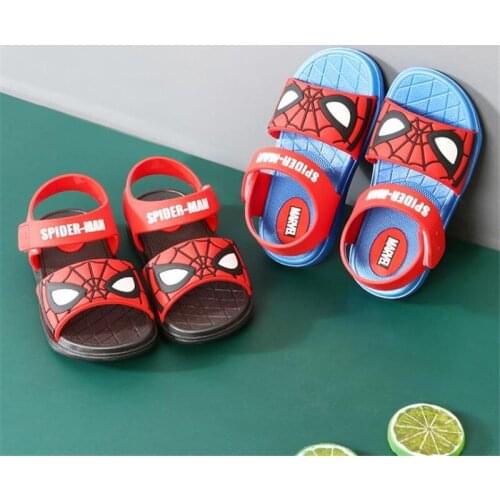 Boys and girls sandals Disney antiskid spider-man captain America summer beach sandals shoes baby sandals children students