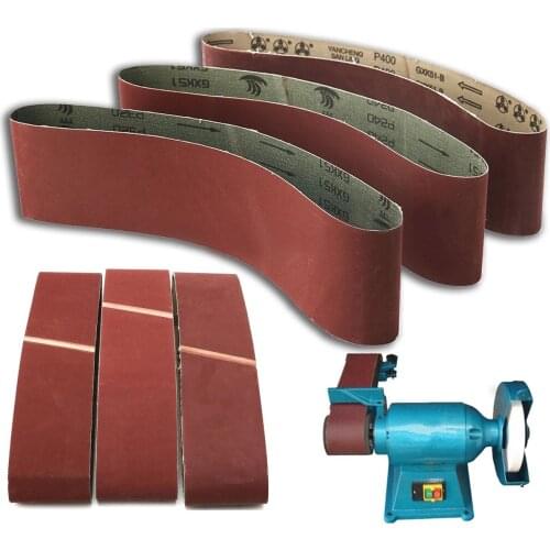 3pcs/set x 100*915mm Sanding Belts 240/320/400 Grit Grinding Polishing Aluminum Oxide